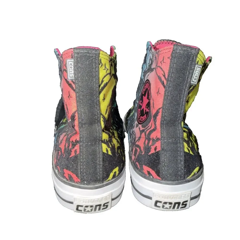 Converse CONS Skull Tie Dye High Top Sneakers Men 9 Women 11 - Picture 4 of 7